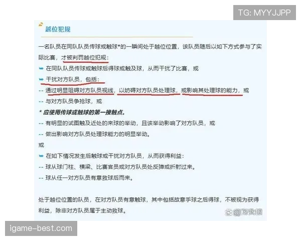 越位规则：判定时刻、位置与参与进攻的关键条件